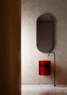 Подвесная раковина ABBER Kristall AT2704Rubin 42см красный